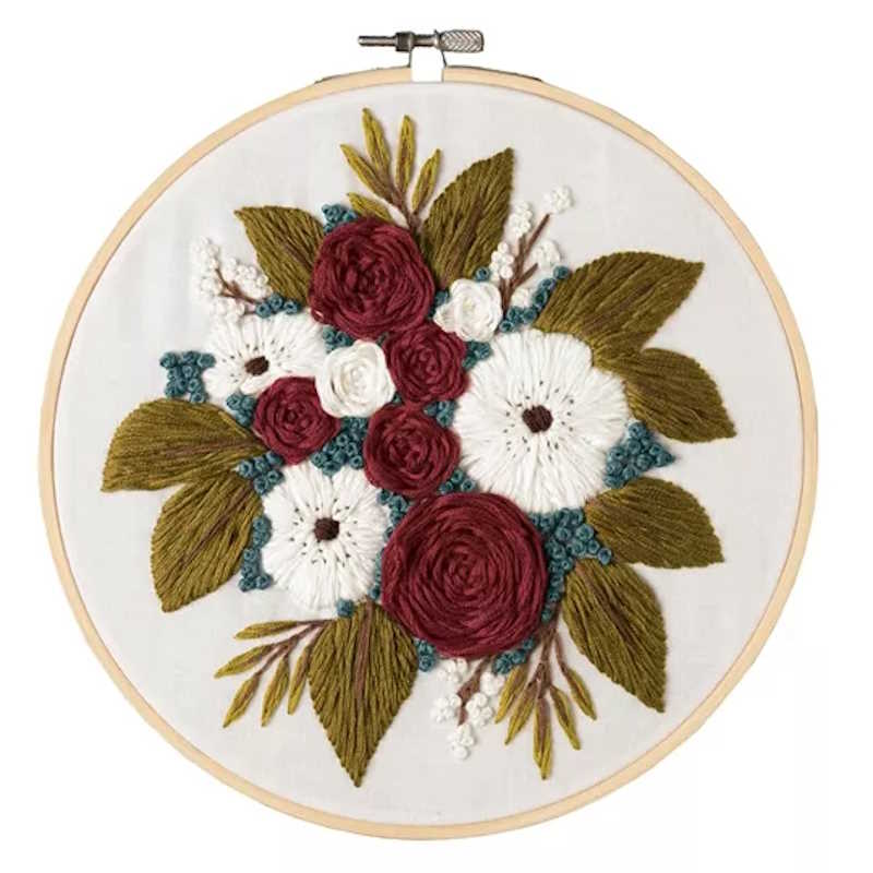 Janlynn Floral Fantasy Candlewicking Embroidery Kit-14 inch x 14 inch