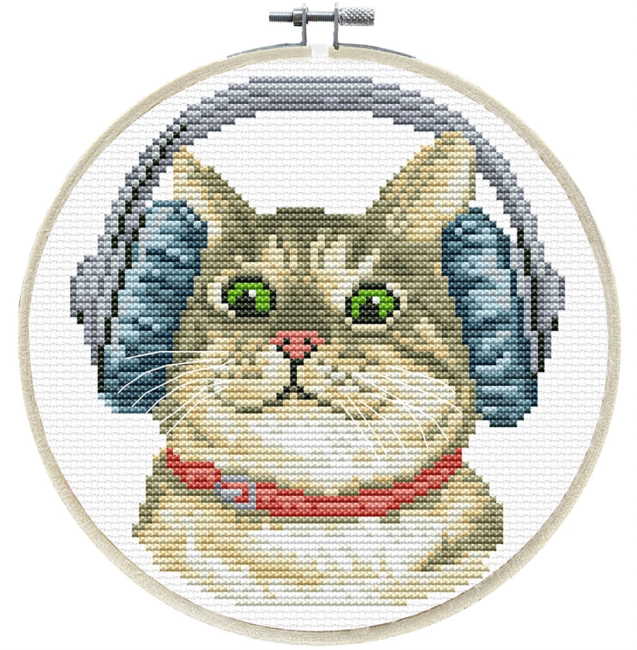 Contented Cat - Counted Cross Stitch Kit - Dimensions