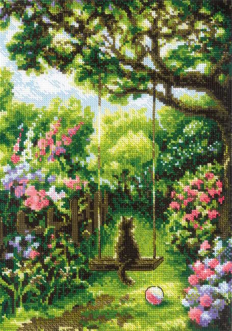 RIOLIS cross stitch kit Garden Swing