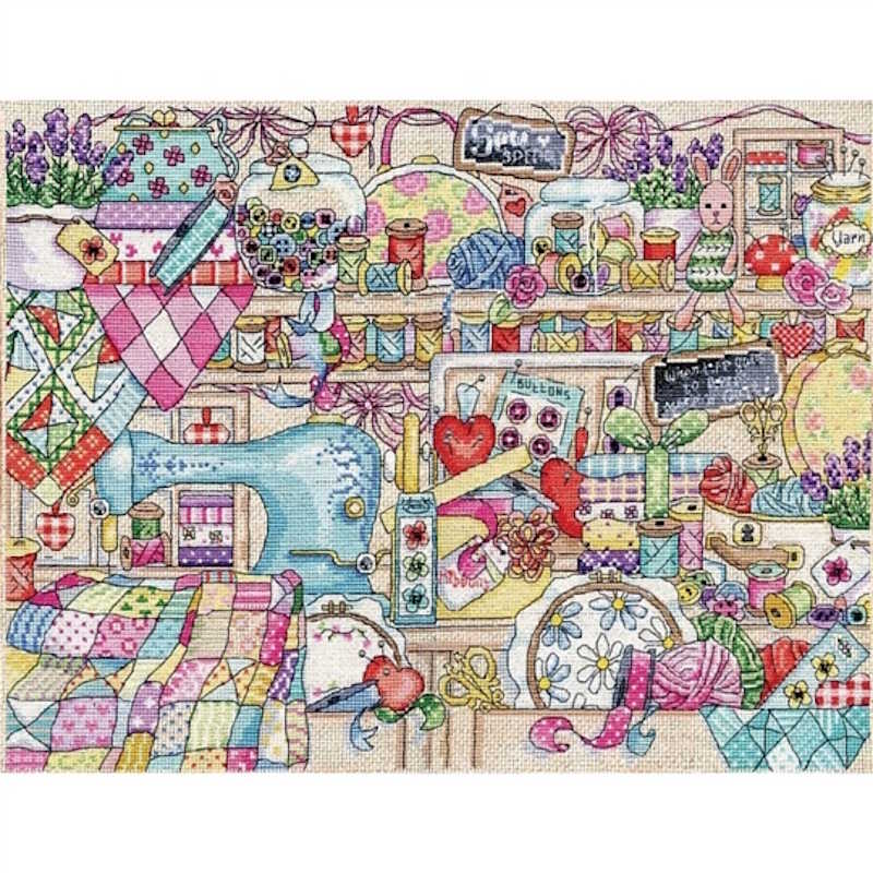 Sewing Room Cross Stitch Kit by Design Works