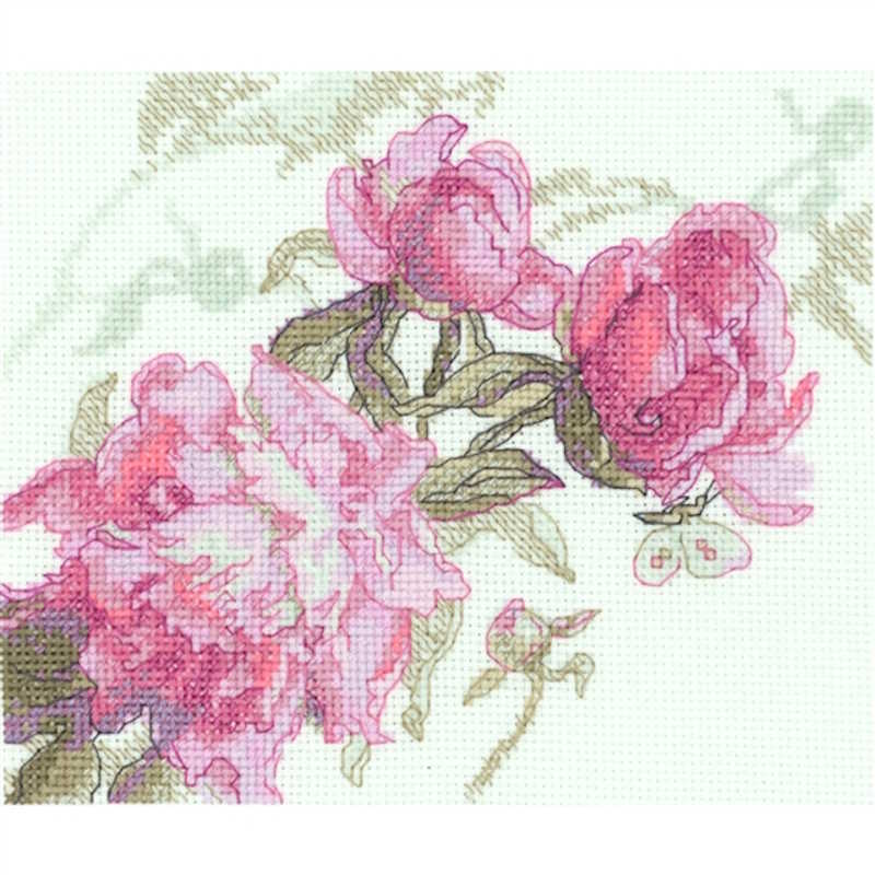 Peonies Whisper Cross Stitch Kit By Aine