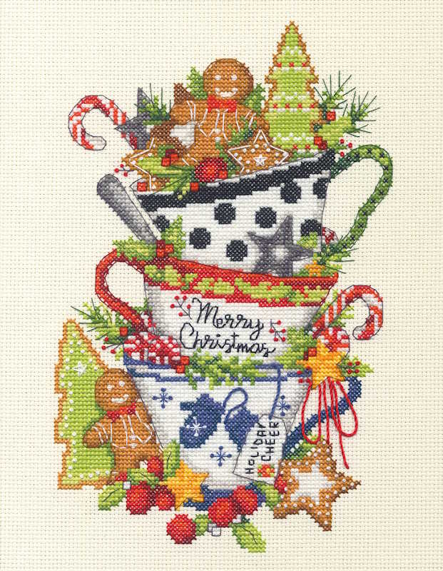 Christmas Tea Cross Stitch Kit by Dimensions