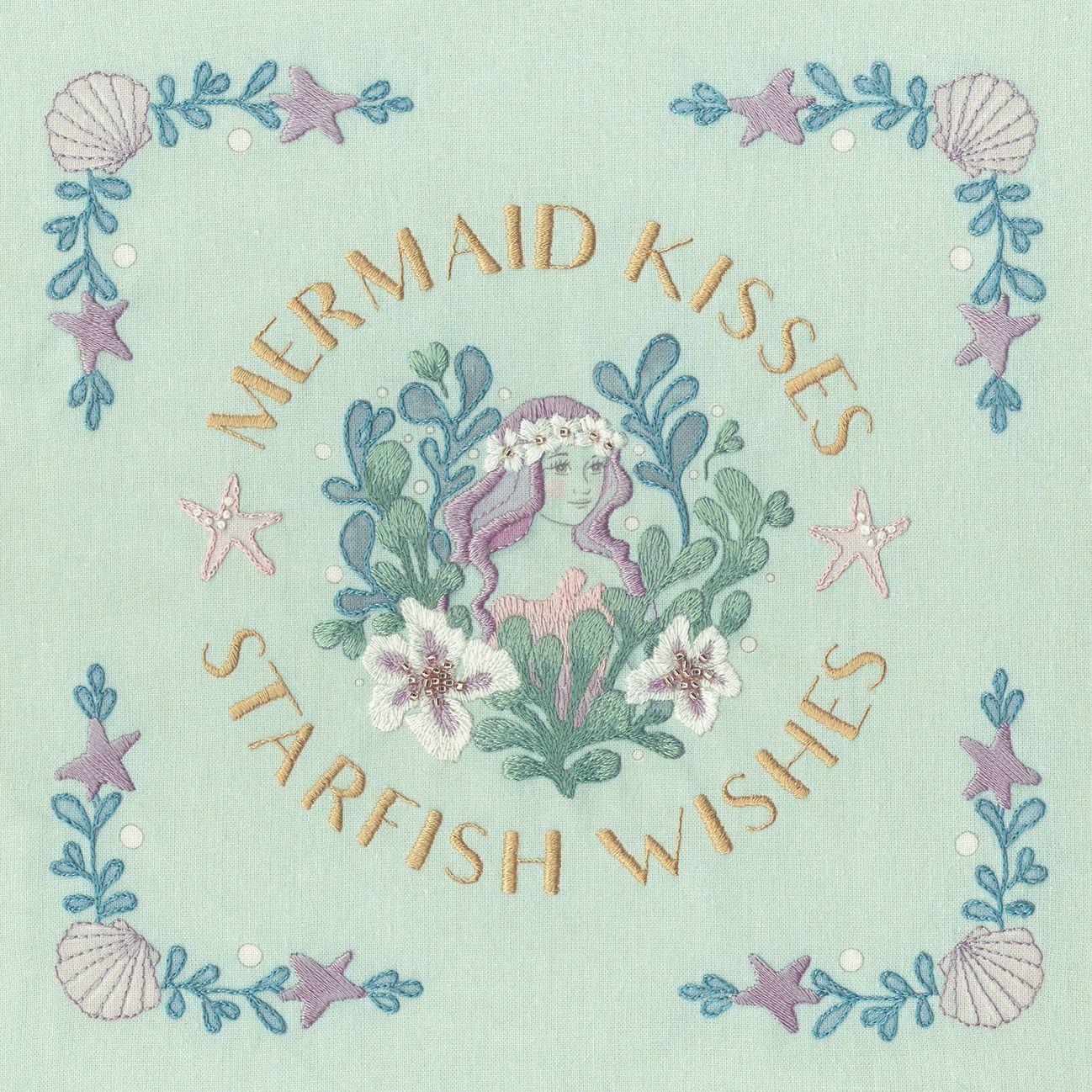 Mermaid Kisses Embroidery Kit By Bothy Threads