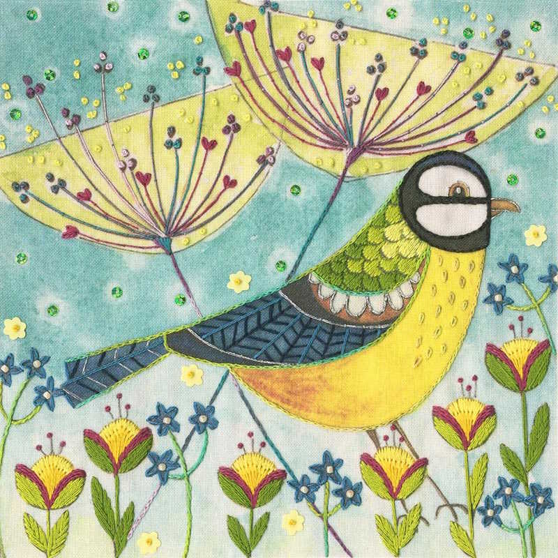 Blue Tit Embroidery Kit By Bothy Threads