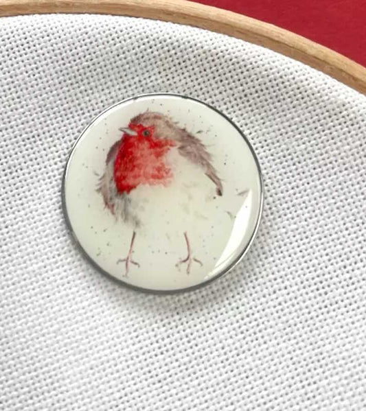 Jolly Robin Wrendale Designs Needle Minder by Bothy Threads