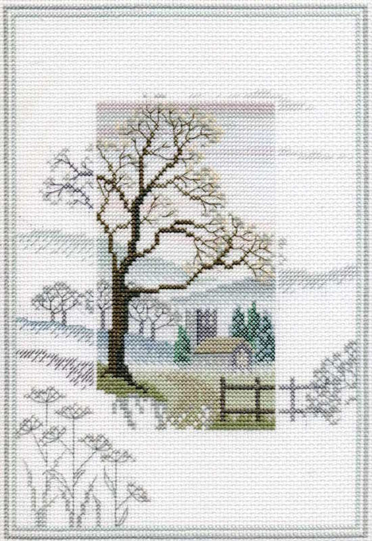 Winter Tree Cross Stitch Kit by Derwentwater Designs