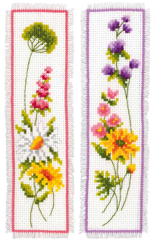 Flowers Bookmark Cross Stitch Kit By Vervaco