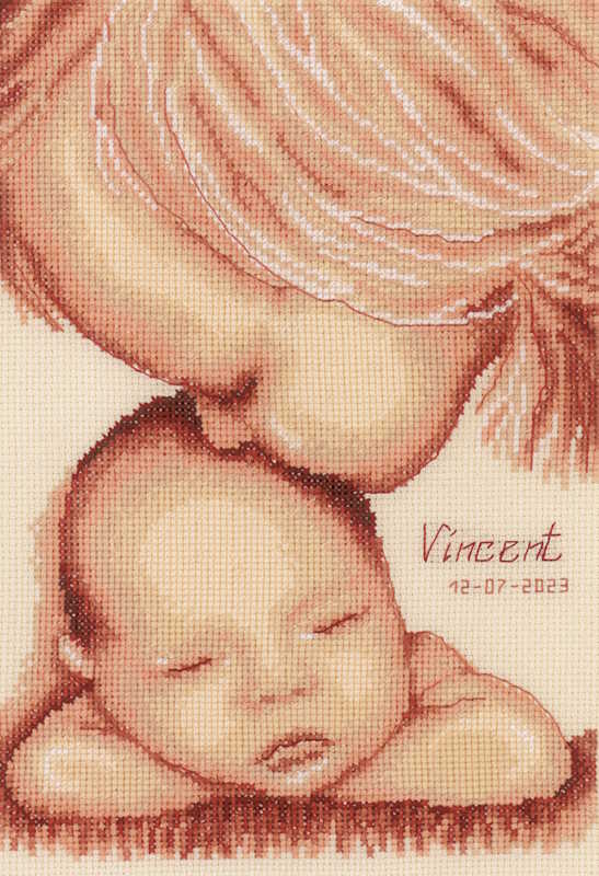 Children's Love Birth Sampler Cross Stitch Kit By Vervaco