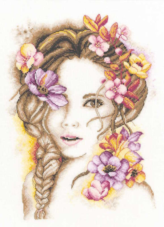 Madame Fleur Cross Stitch Kit By Lanarte