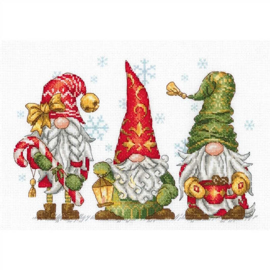 Jolly Gnomes Cross Stitch Kit By RIOLIS