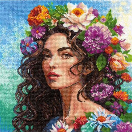 Floral Muse Cross Stitch Kit By RIOLIS