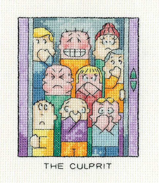 The Culprit Cross Stitch Kit by Heritage Crafts