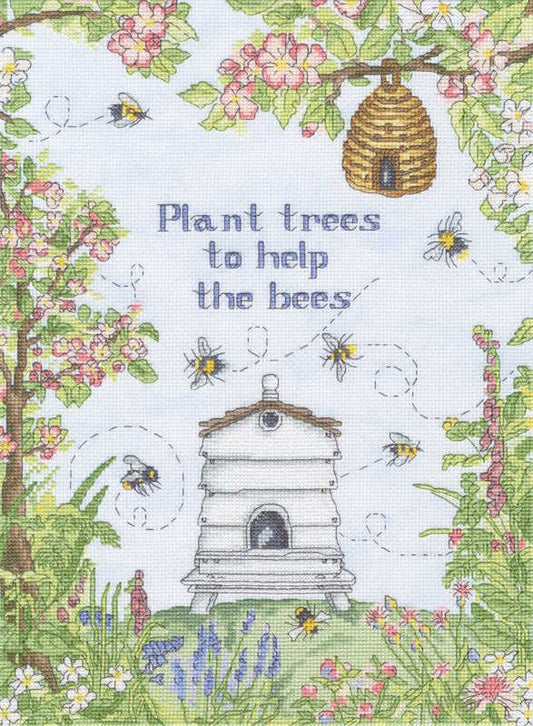 Help the Bees Cross Stitch Kit By Bothy Threads