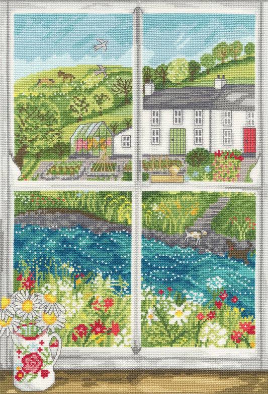 Daisy Window Cross Stitch Kit By Bothy Threads