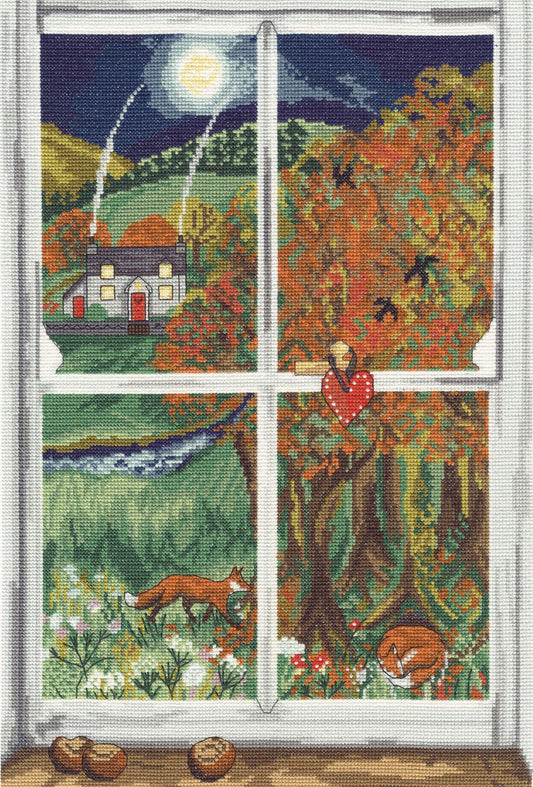 Conker Window Cross Stitch Kit By Bothy Threads