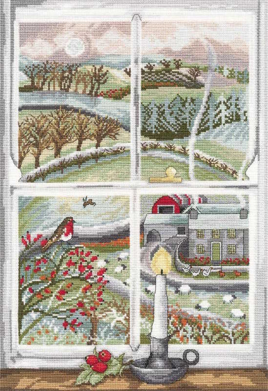 Rosehip Window Cross Stitch Kit By Bothy Threads