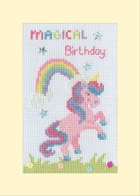 Magical Birthday Cross Stitch Card Kit by Bothy Threads