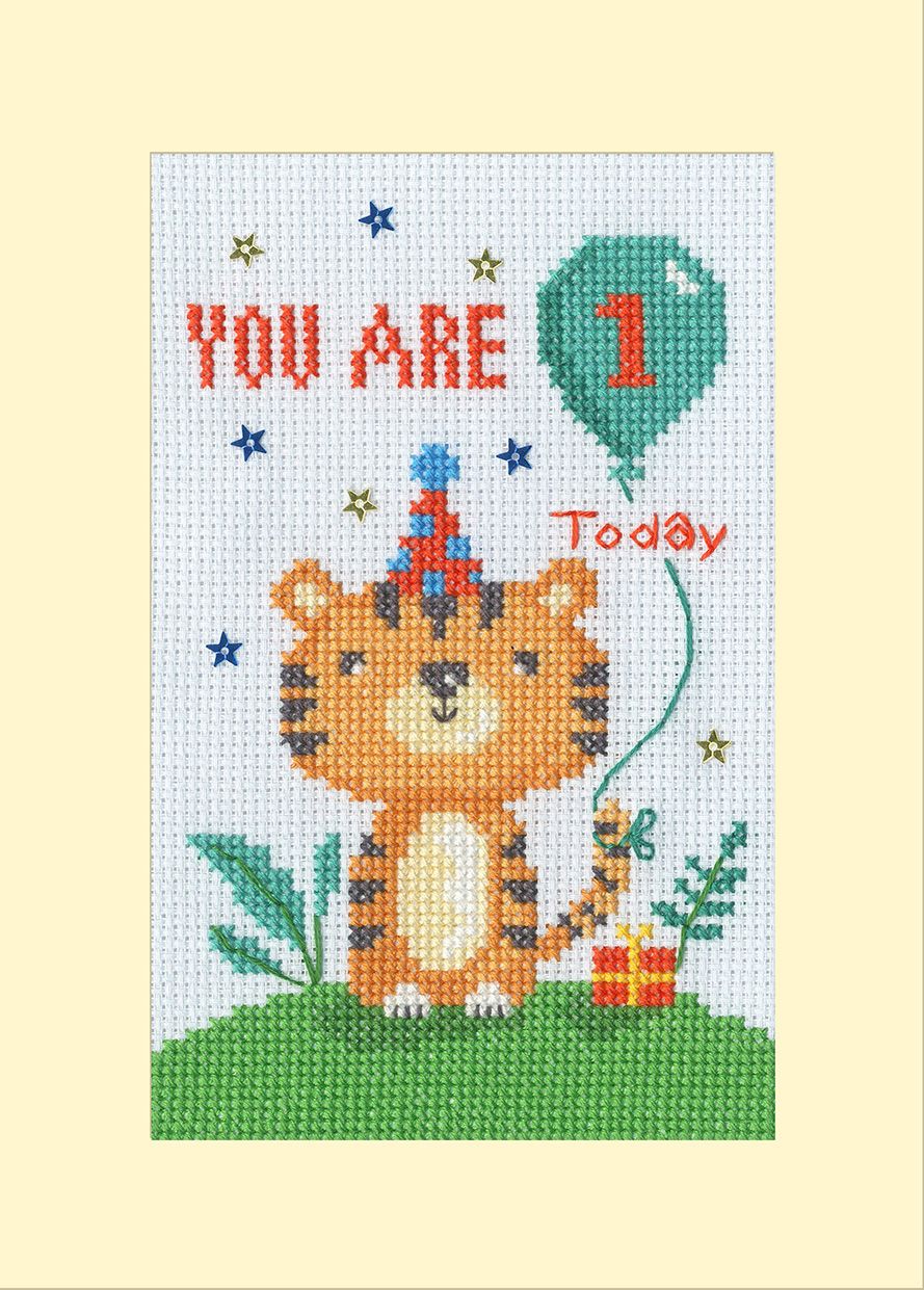 Wild Birthday Cross Stitch Card Kit by Bothy Threads