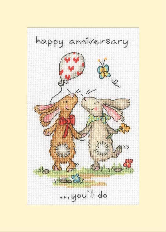 You'll Do Cross Stitch Card Kit by Bothy Threads