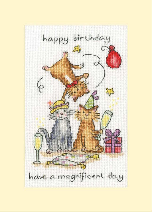 Mognificent Day Cross Stitch Card Kit by Bothy Threads