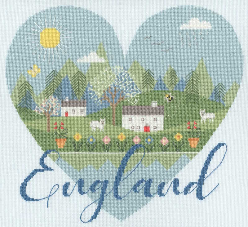 Heart of England Cross Stitch Kit By Bothy Threads