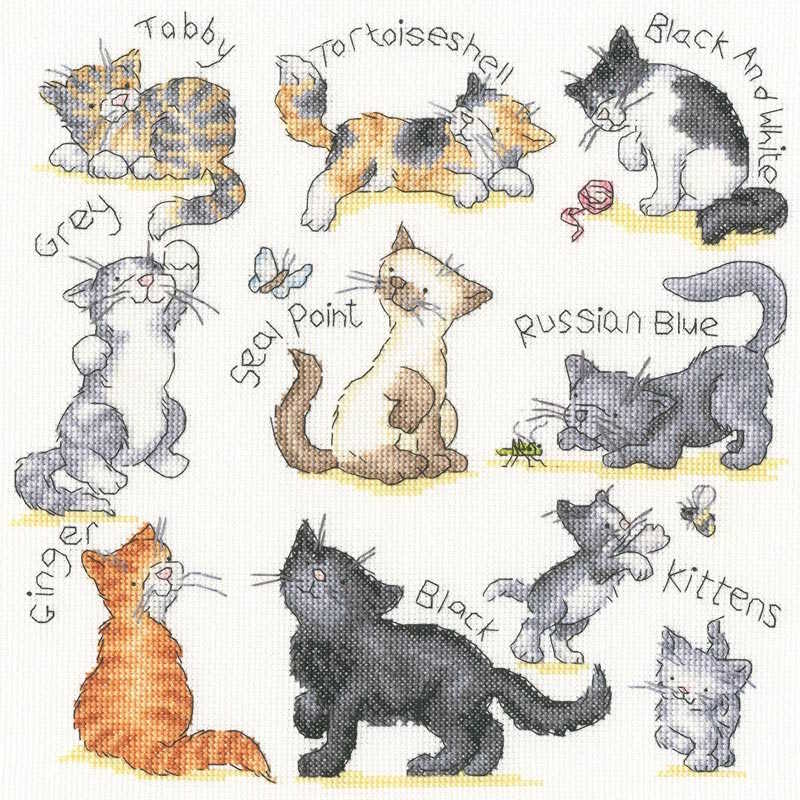 Meow! Cross Stitch Kit By Bothy Threads