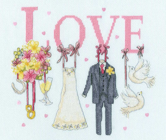 It Must Be Love Cross Stitch Kit By Bothy Threads