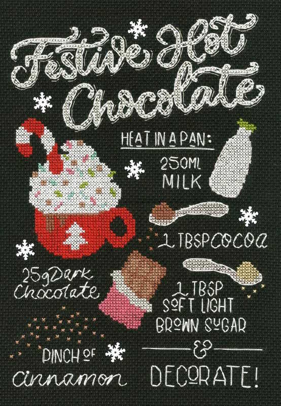 Festive Hot Chocolate Cross Stitch Kit By Bothy Threads