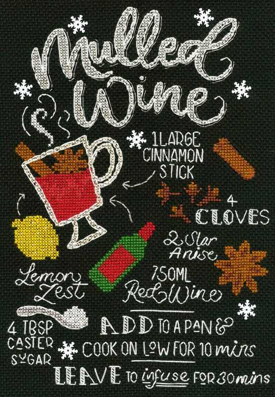 Mulled Wine Cross Stitch Kit By Bothy Threads