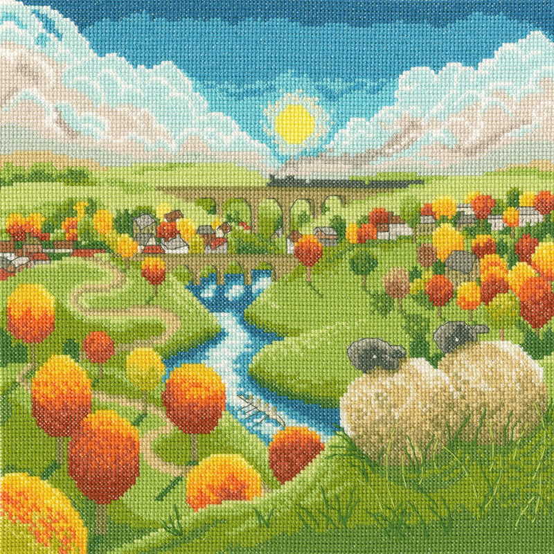 Watching the World Go By Lucy Pittaway Cross Stitch Kit By Bothy Threa