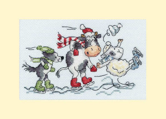 Almost, Nearly, Whoopsie Cross Stitch Christmas Card Kit by Bothy Threads