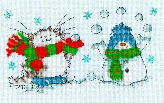 It's Snow Fun Without You Cross Stitch Kit by Bothy Threads