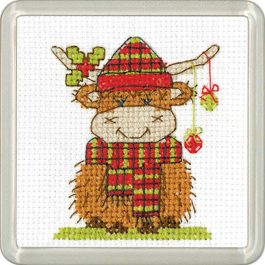 Highland Tartan Cross Stitch Coaster Kit by Heritage Crafts