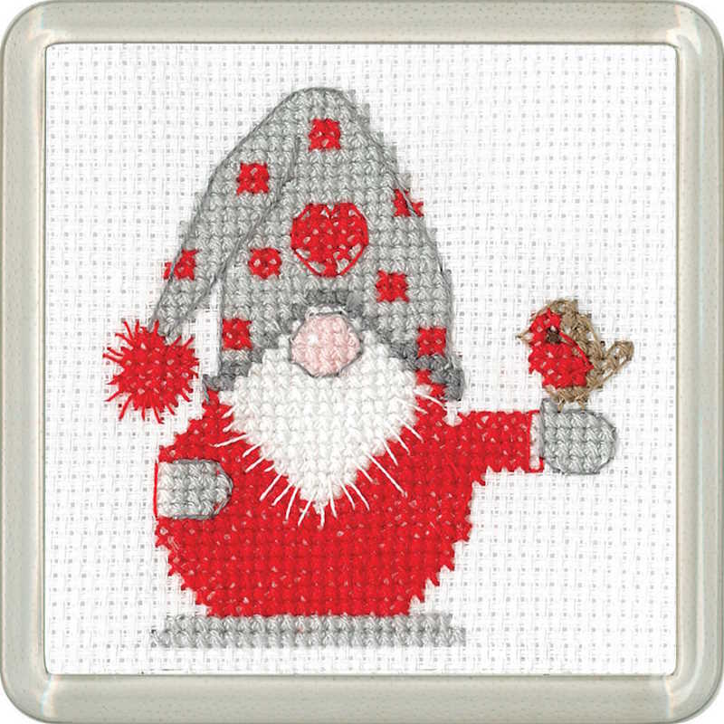 Christmas Robin Cross Stitch Coaster Kit by Heritage Crafts