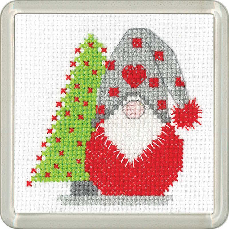 Christmas Tree Cross Stitch Coaster Kit by Heritage Crafts