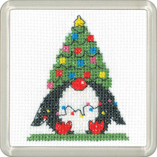 Penguin Tree Cross Stitch Coaster Kit by Heritage Crafts