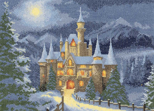 Christmas Fairytale Castle Cross Stitch Kit by Heritage Crafts