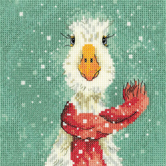 The Christmas Scarf Cross Stitch Kit by Heritage Crafts