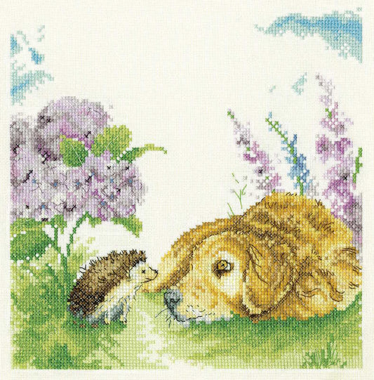 Hydrangea Hideaway Cross Stitch Kit by Heritage Crafts