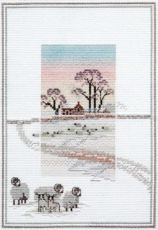 Snowy Sheep Cross Stitch Kit by Derwentwater Designs