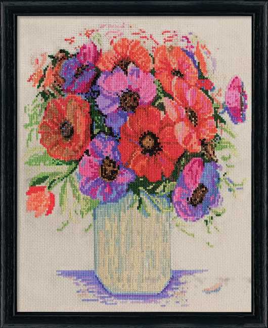 Anemones Cross Stitch Kit by Design Works