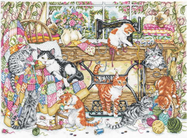 Sew Many Kittens Cross Stitch Kit by Design Works