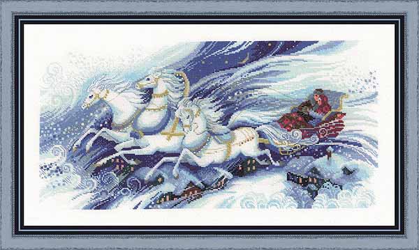 Magical Sleigh Ride Cross Stitch Kit By RIOLIS