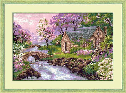 Riolis Cottage Garden Counted Cross Stitch Kit-8X11.75 14 Count