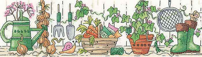 Potting Shed Cross Stitch Kit by Heritage Crafts