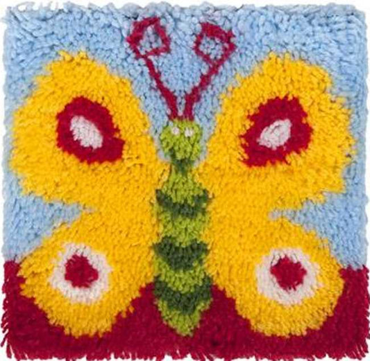 Pretty Butterfly Latch Hook Kit By Needleart World