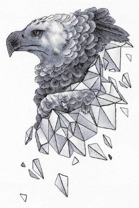 Geometry Eagle Cross Stitch Kit by PANNA