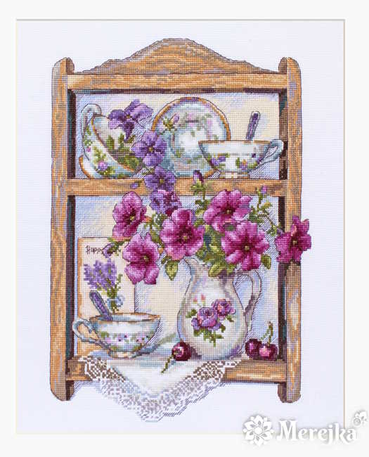 Petunias Cross Stitch Kit by Merejka