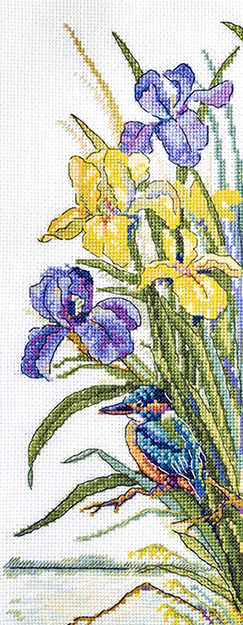 Kingfisher Cross Stitch Kit by Merejka