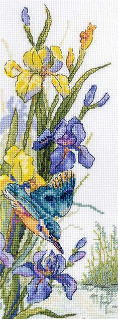 Kingfishers in Flight Cross Stitch Kit by Merejka